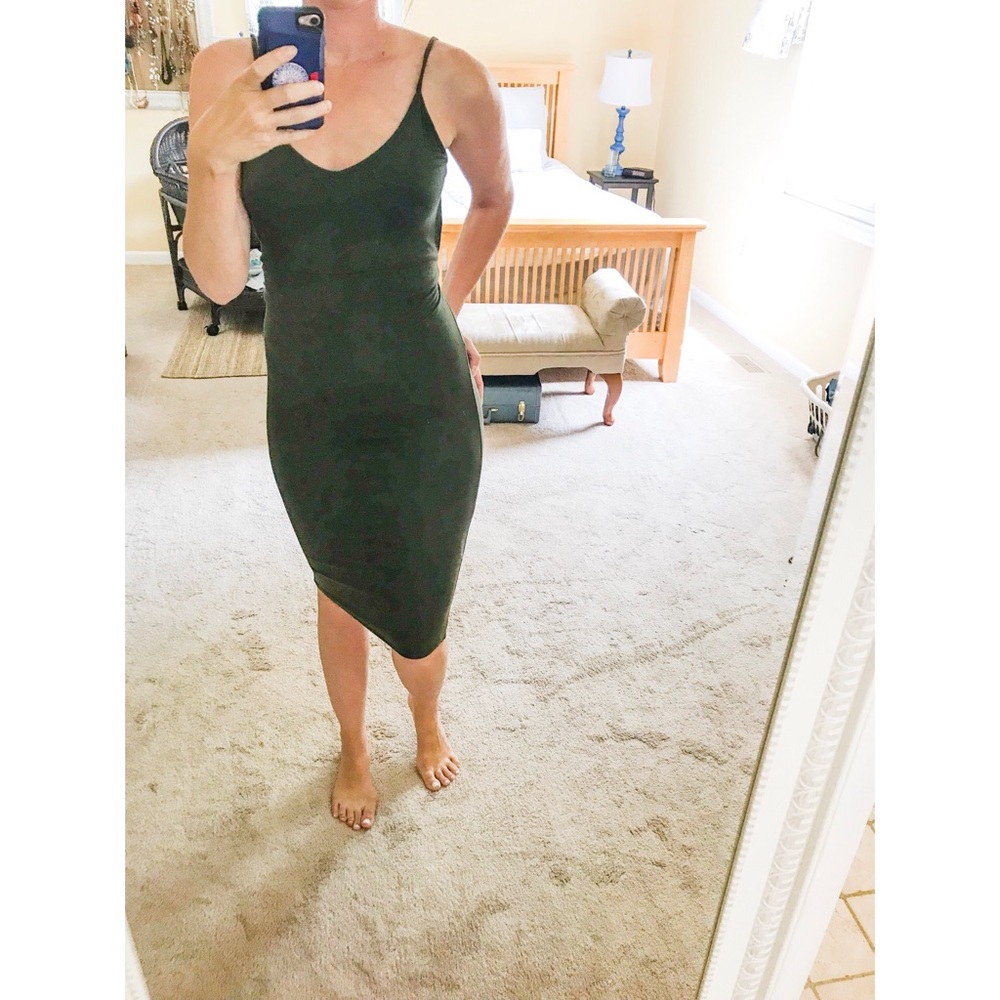 Sexy low back midi dress